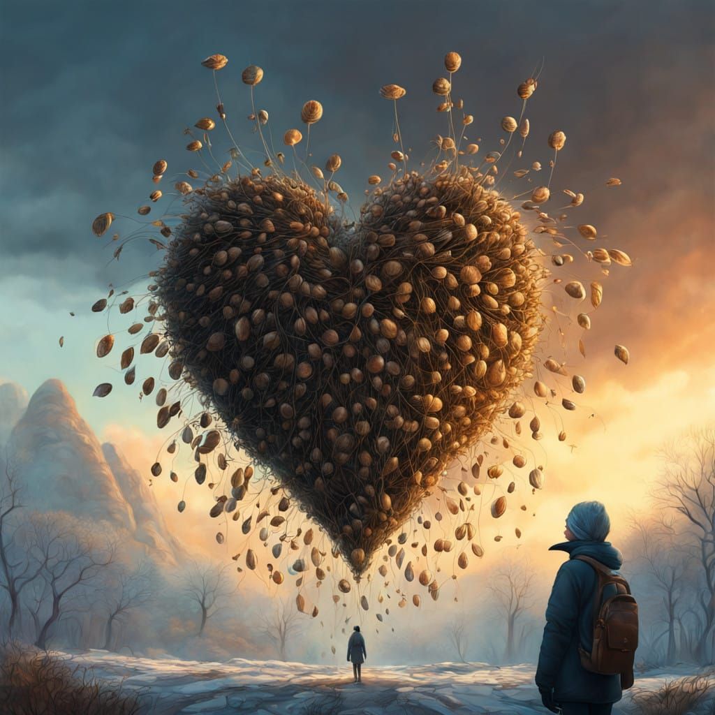 Surreal Seeds of Serenity in a Dreamlike, Hyper Realistic La...