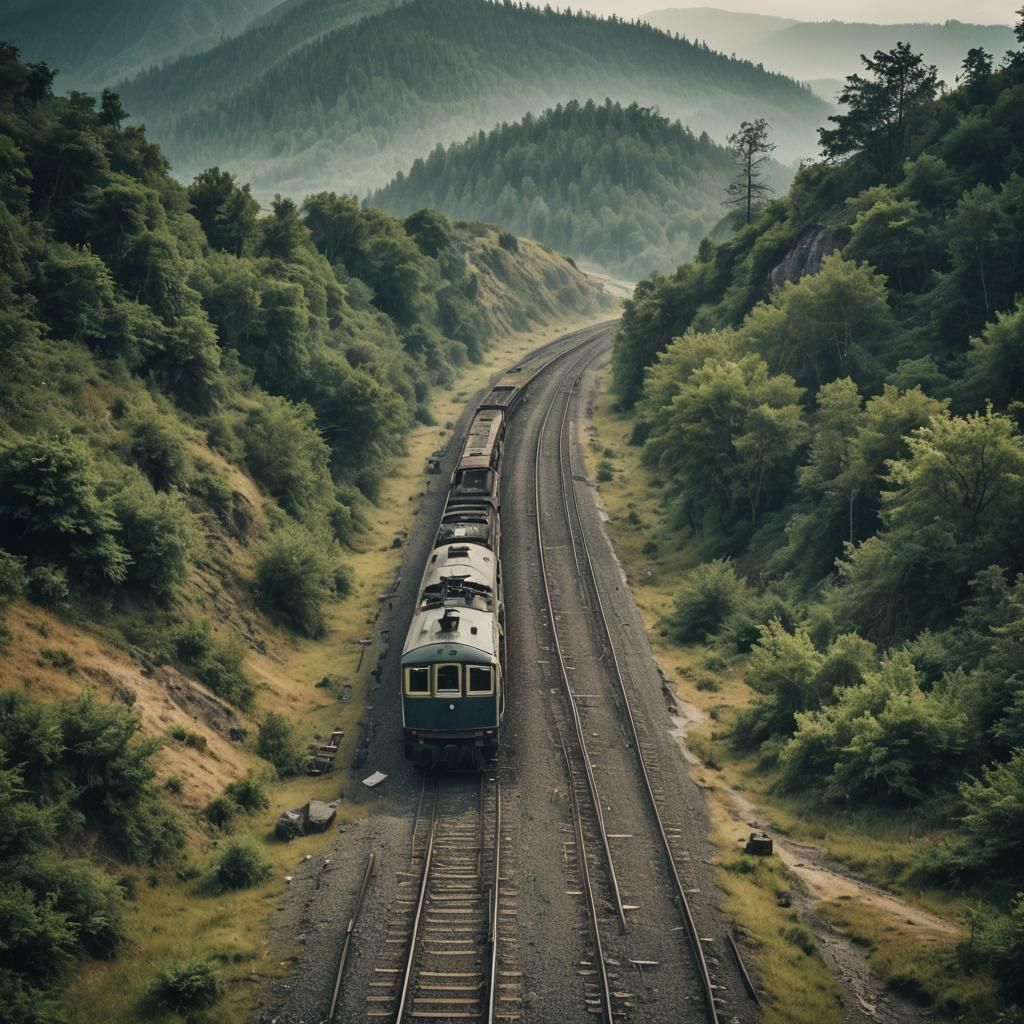 Dreaming Carriages: Cinematic Film Still