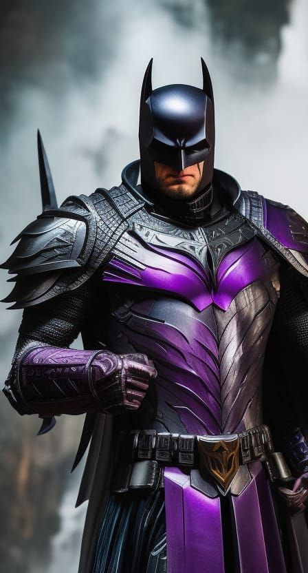 Batman in Knight Armor: Hyperdetailed Digital Illustration