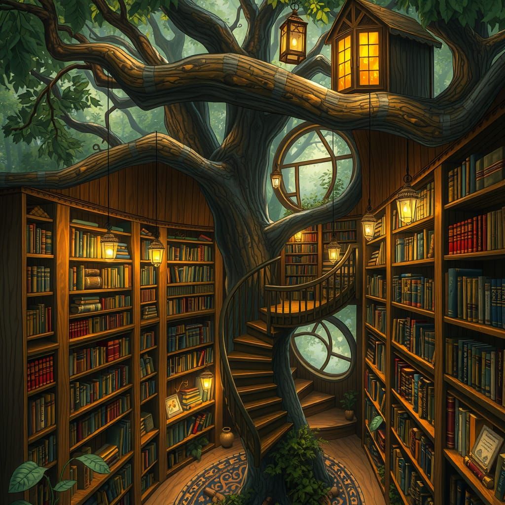 Treehouse Sanctuary in a Whimsical Style