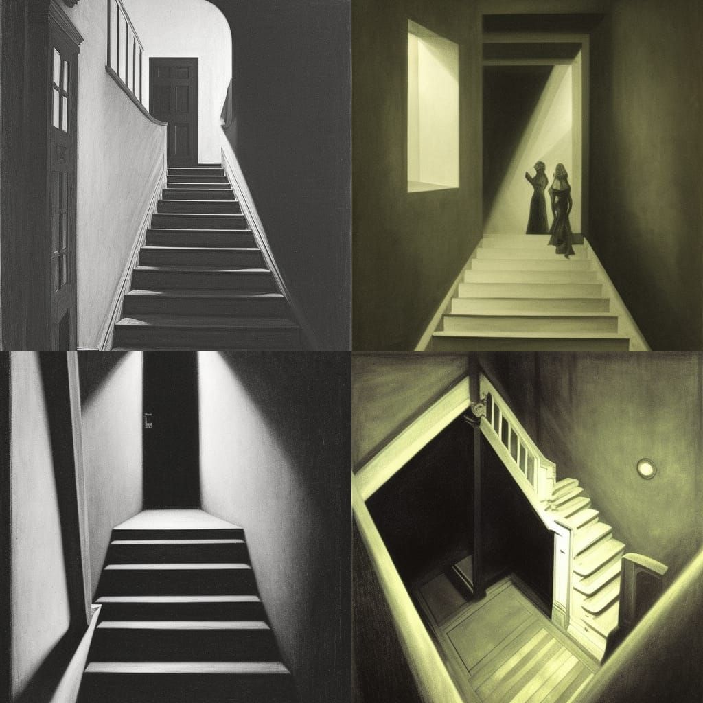 Spooky Haunted Staircase to Dark Basement