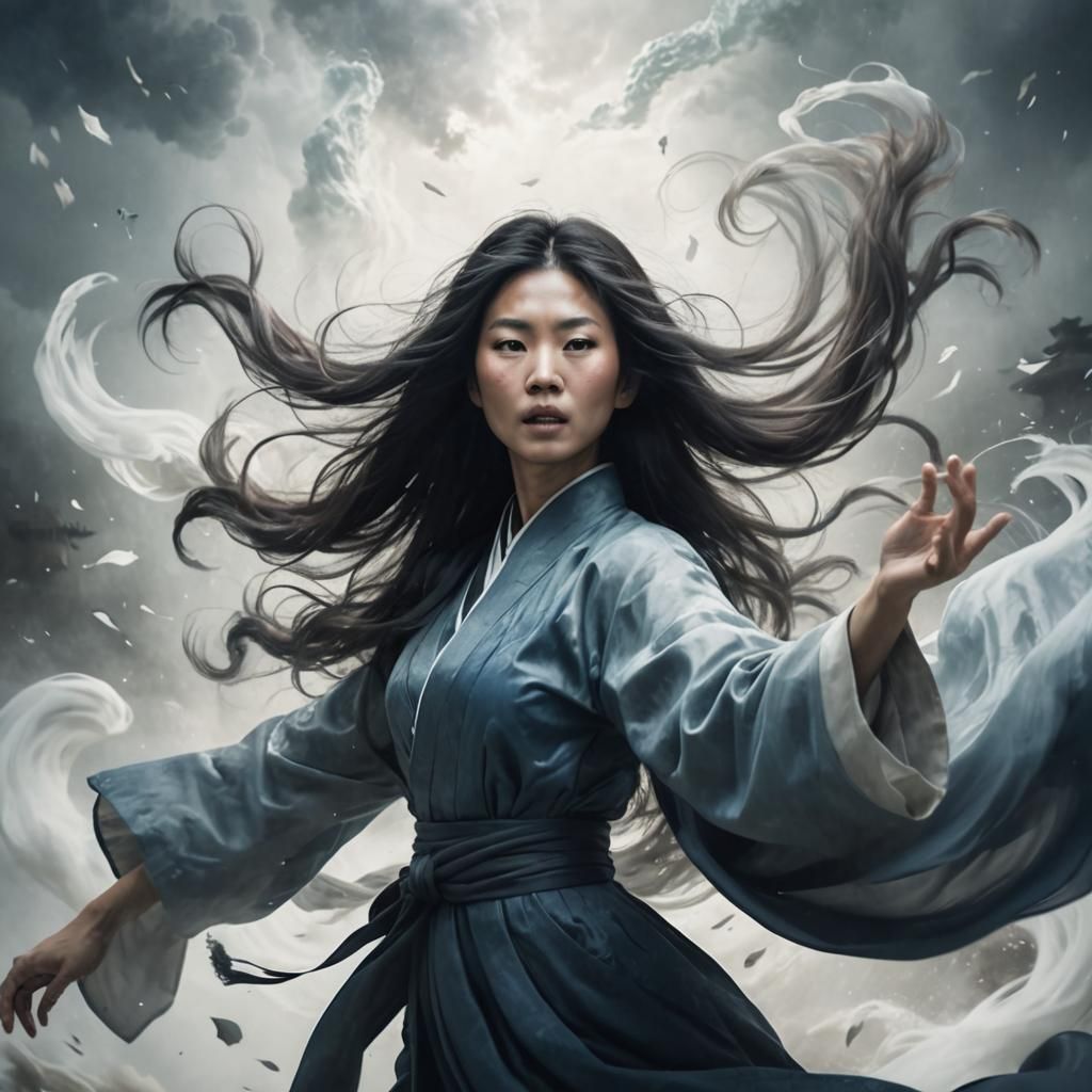 Asian Ghost in Swirling Wind