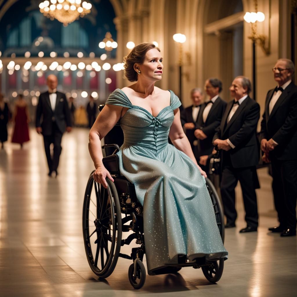 Paraplegic Woman Arrives at the Opera: Professional Photogra...