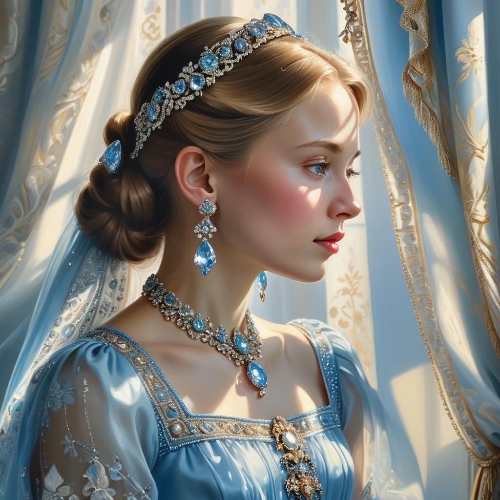 Russian Princess Portrait in Renaissance Style