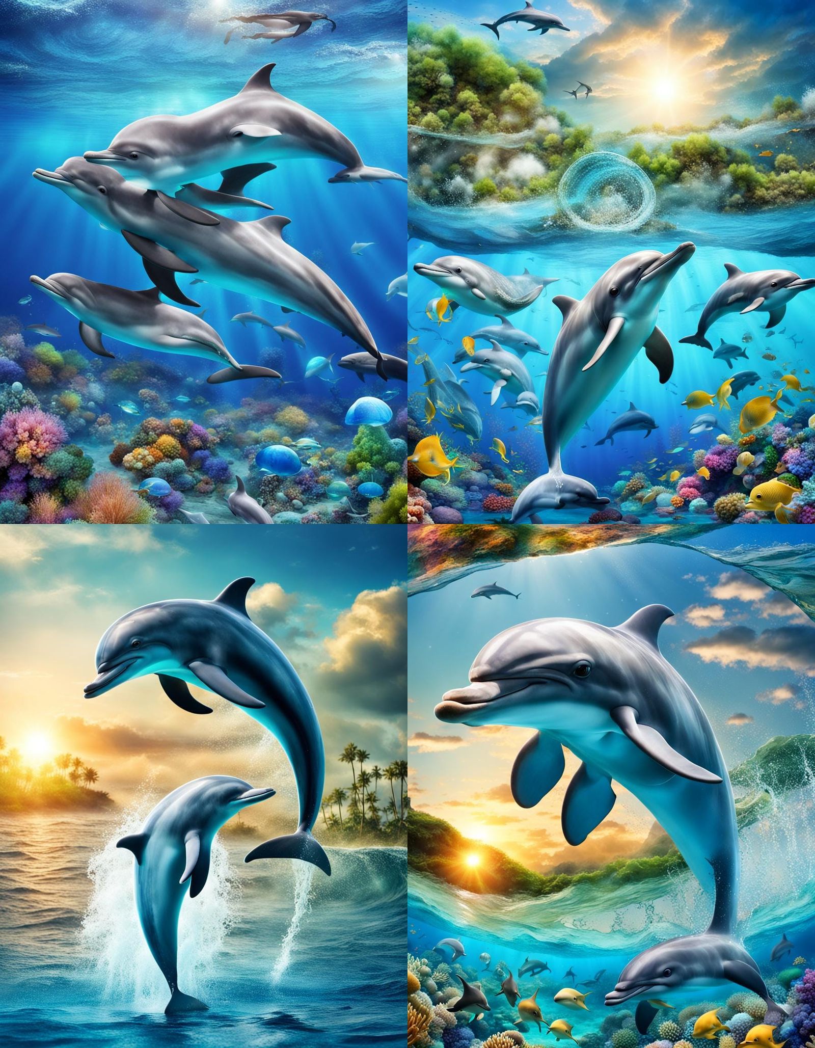 Dolphin World: Ocean Life and Water Refraction