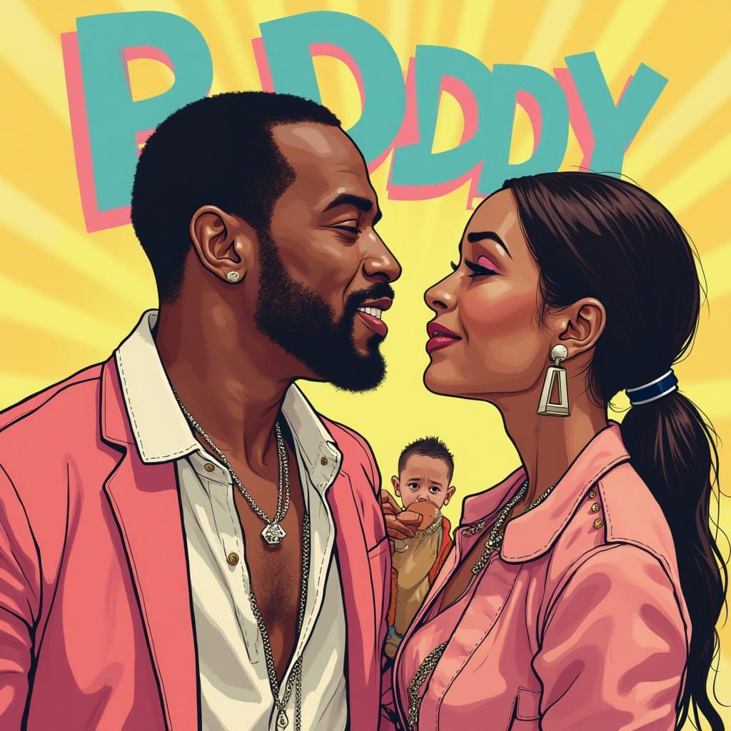 Playful Rendezvous with a City Siren in Vibrant Hip-Hop Styl...