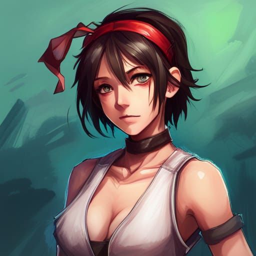 Demonic Anime Girl Portrait in Hyperdetailed Style