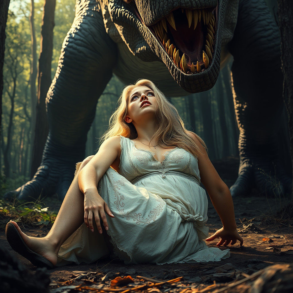 Damsel's Terror: Dinosaur Encounter in High-Definition Detai...