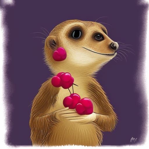 Raspberry Meerkat Hybrid Character Art