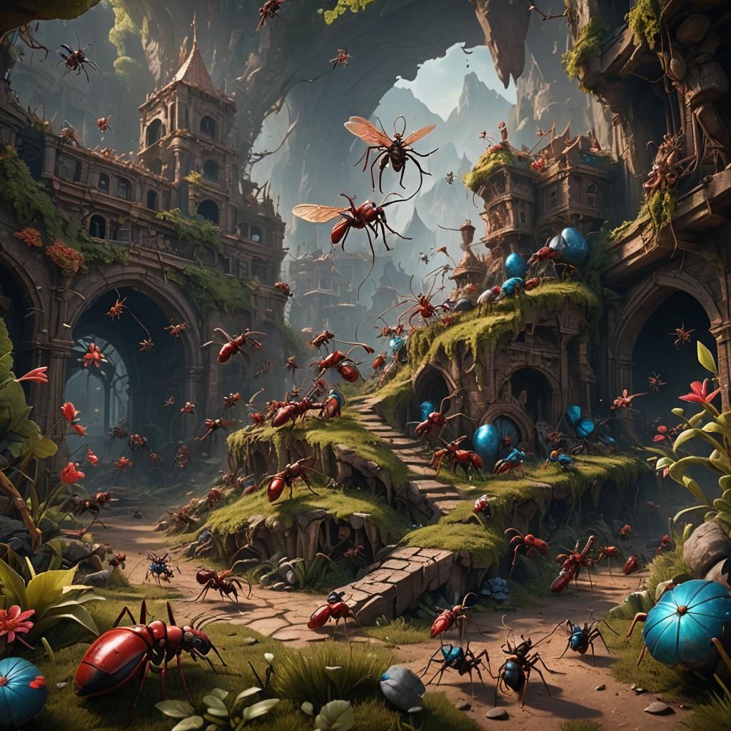 Leinigen Versus the Ants: Detailed Matte Painting