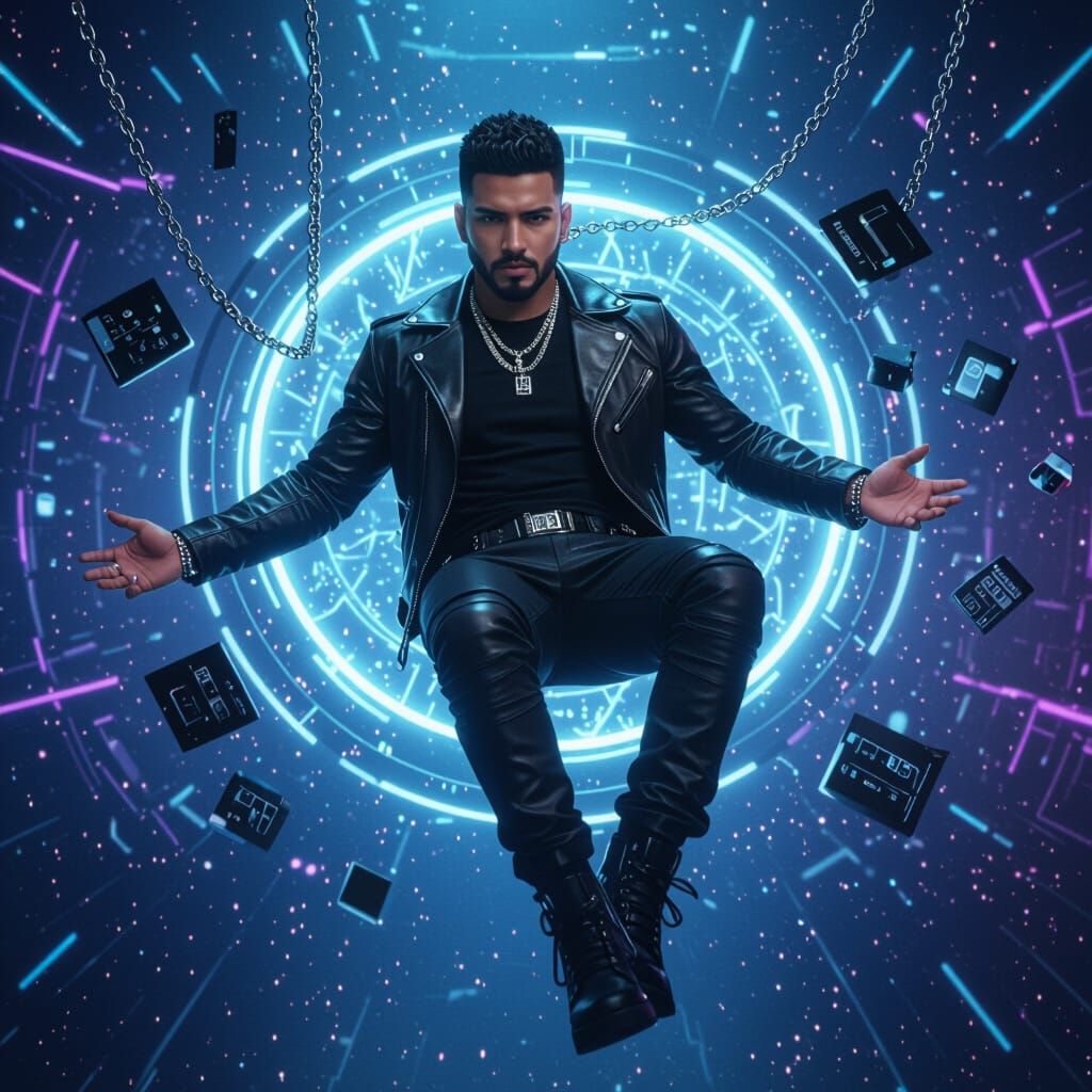 Reggaeton Artist in Zero Gravity