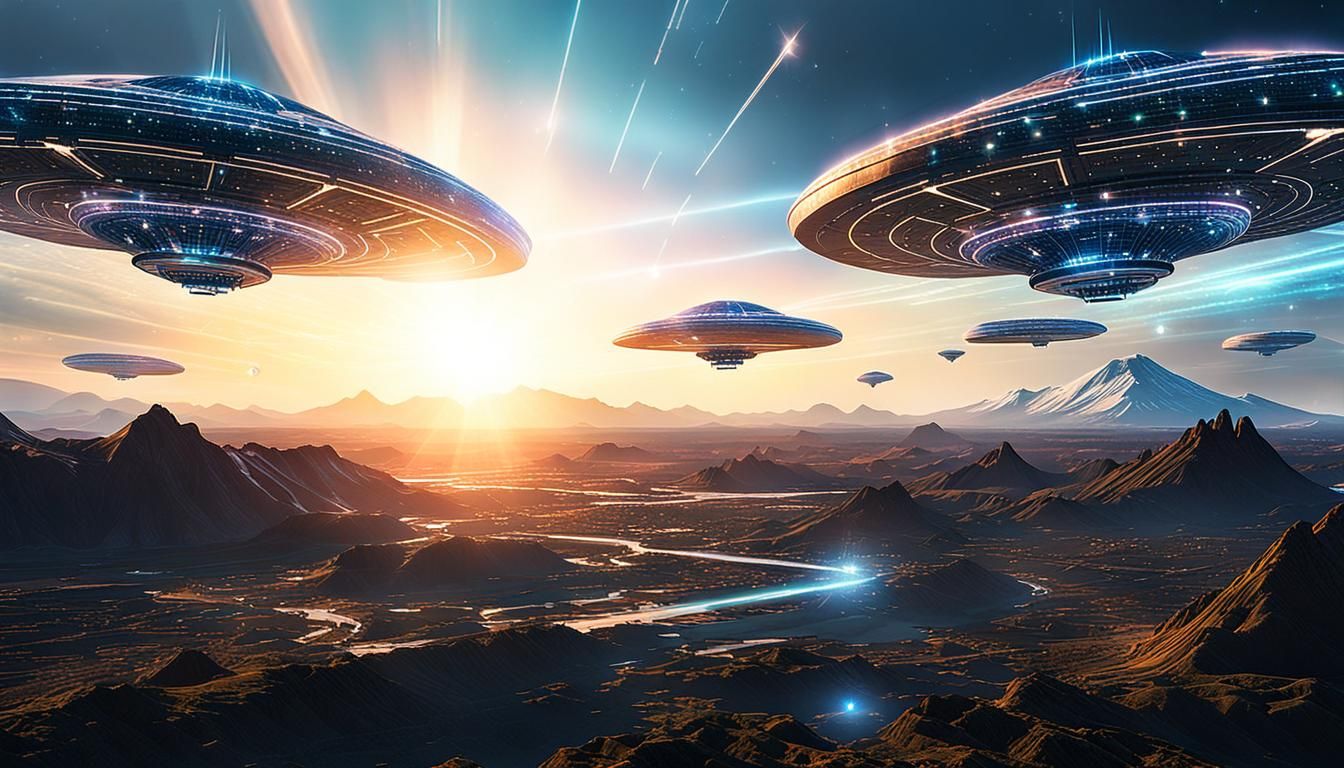 Galactic Federation Landing: Double Exposure in Realism