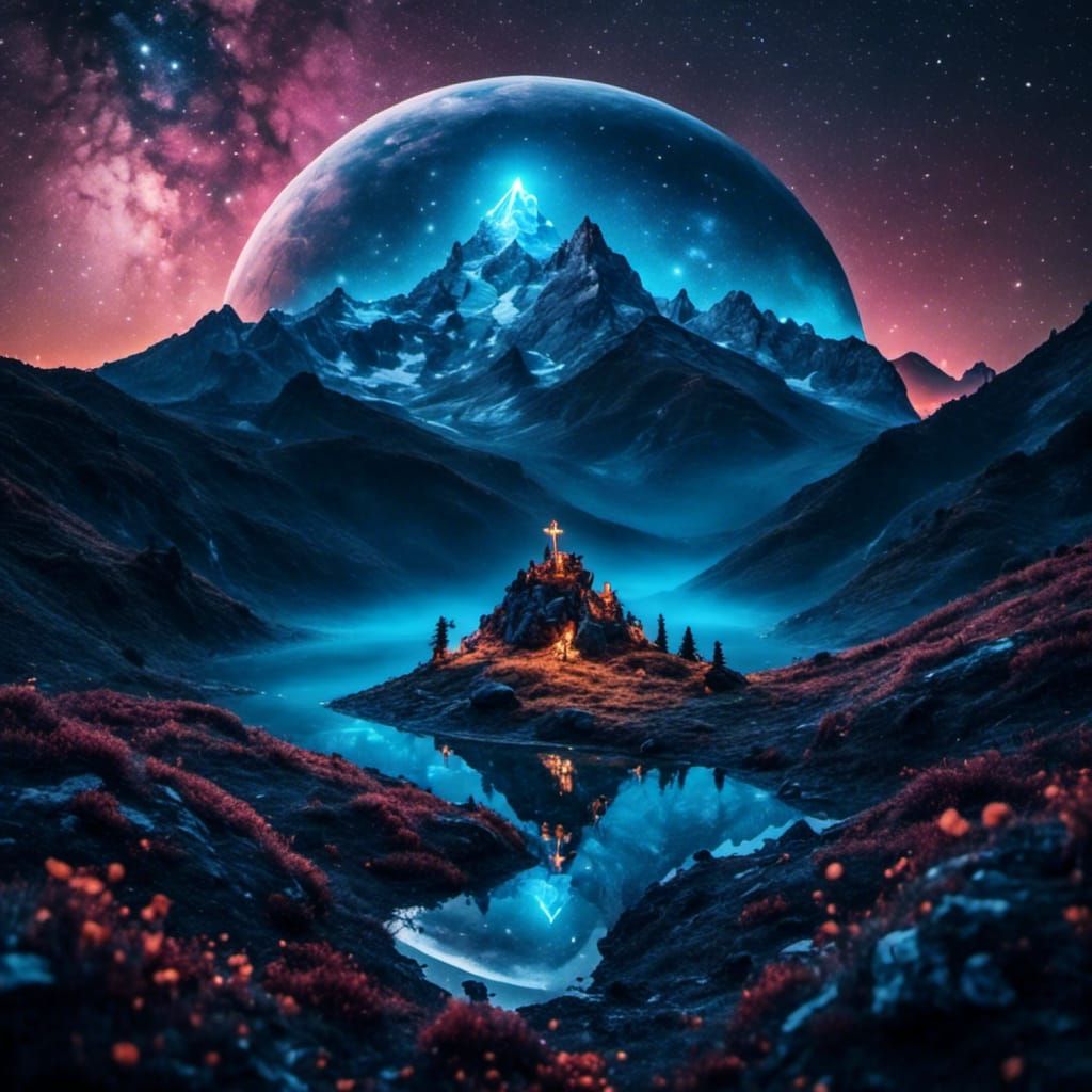 <lora:Night Sparkle:1.0> earth lit up like heaven"