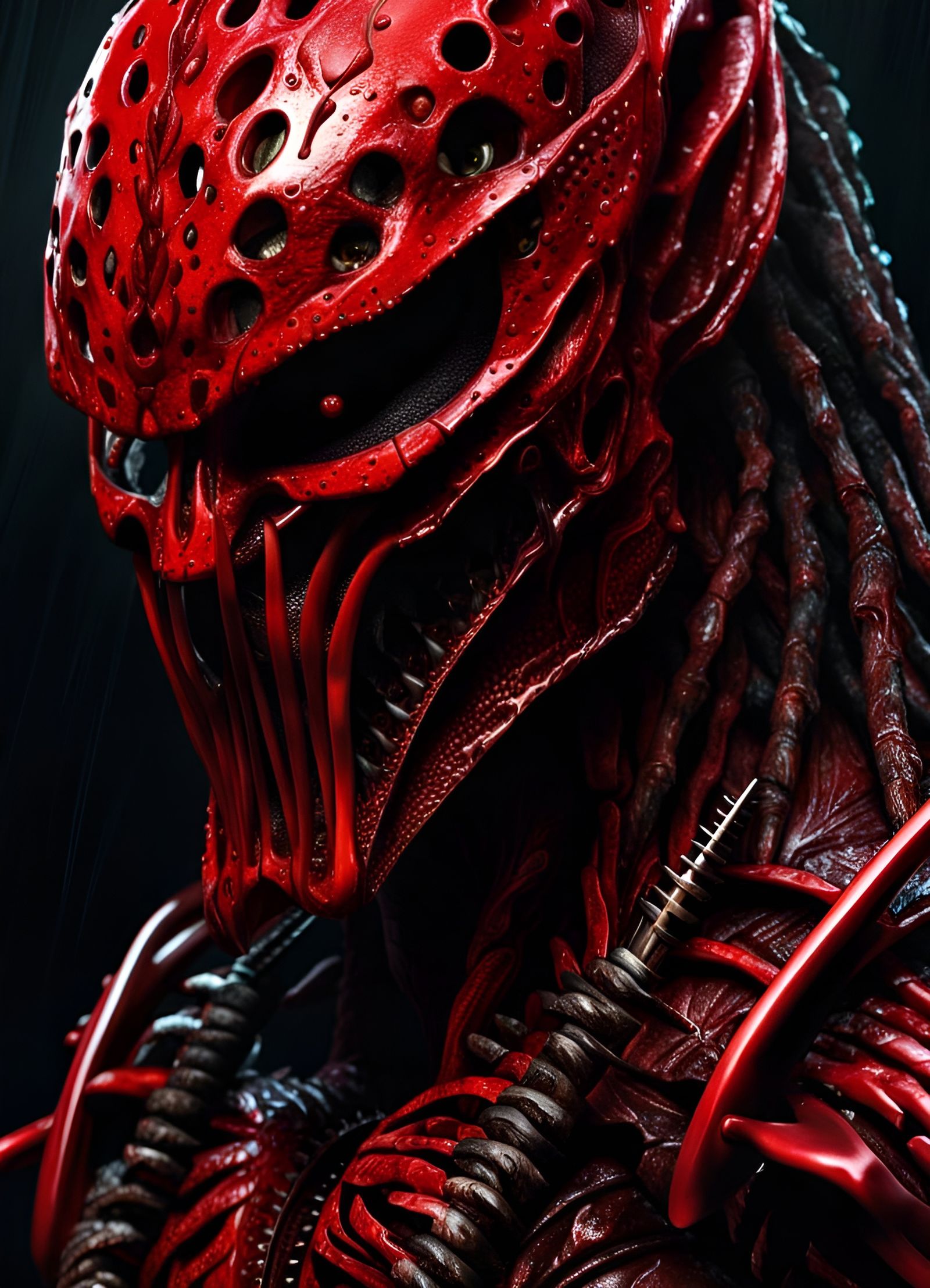 Nightmarish Freddy Kruger-Predator Hybrid Portrait