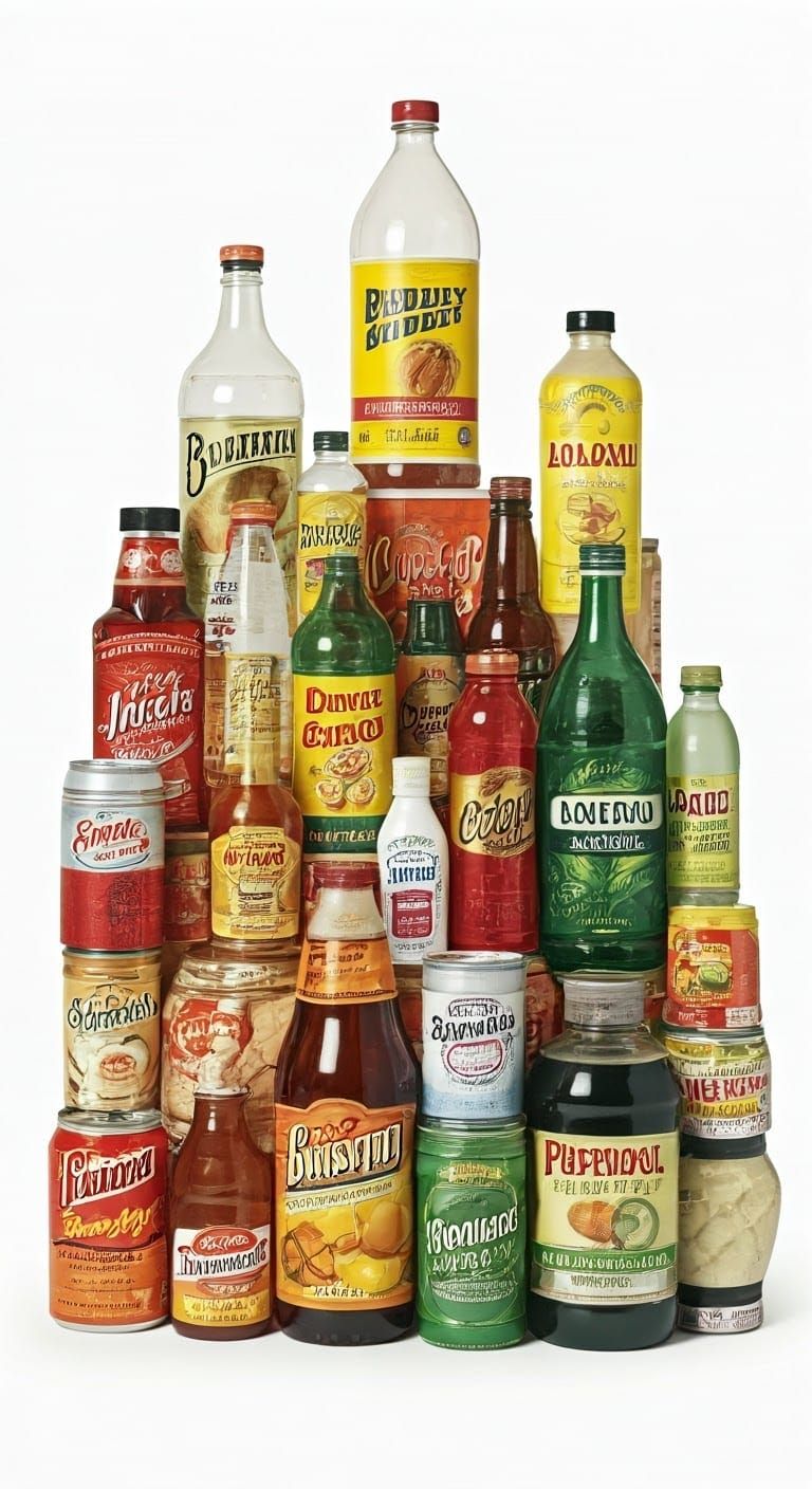 Grocery Store Pop Art in Andy Warhol Style