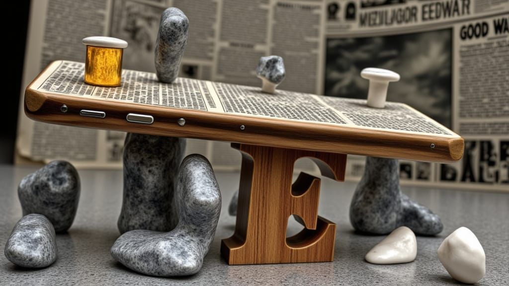 Surreal Sculpture of Woman's Bust on iPhone