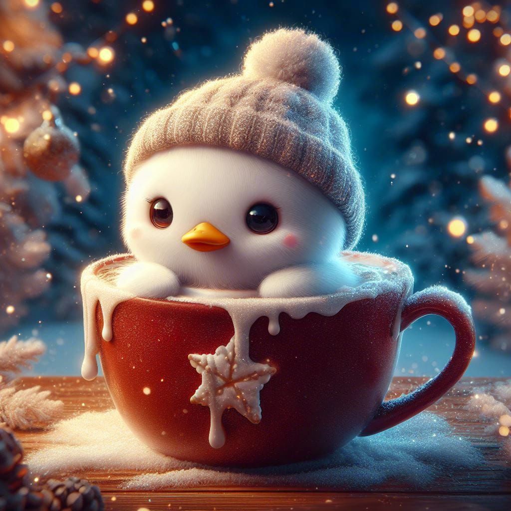 Chibi Duckling's Winter Cocoa Fantasy
