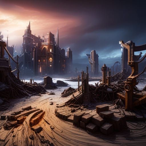 Apocalyptic Chaos: A Dark Fantasy Concept Art