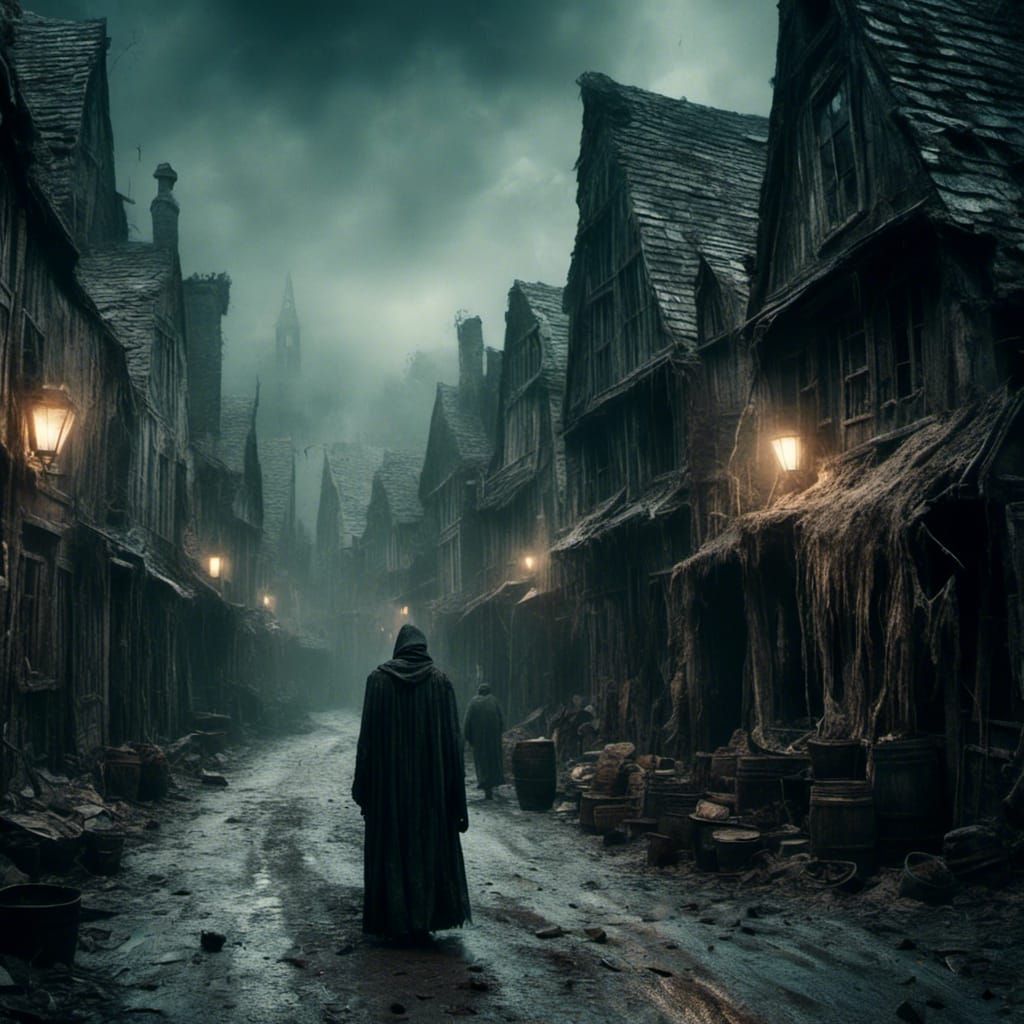 Macabre Street Scene in Harry Potter Village