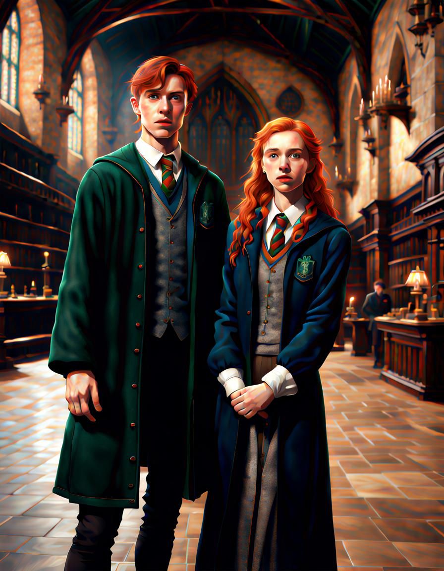Hogwarts Legacy Portrait: Slytherin and Ravenclaw Students