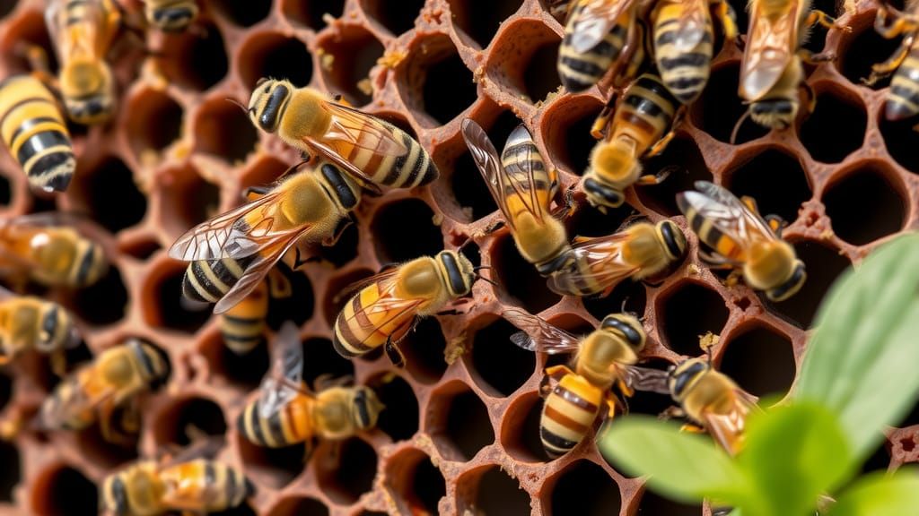 A Thriving Bee Ecosystem in Honeycomb Hives