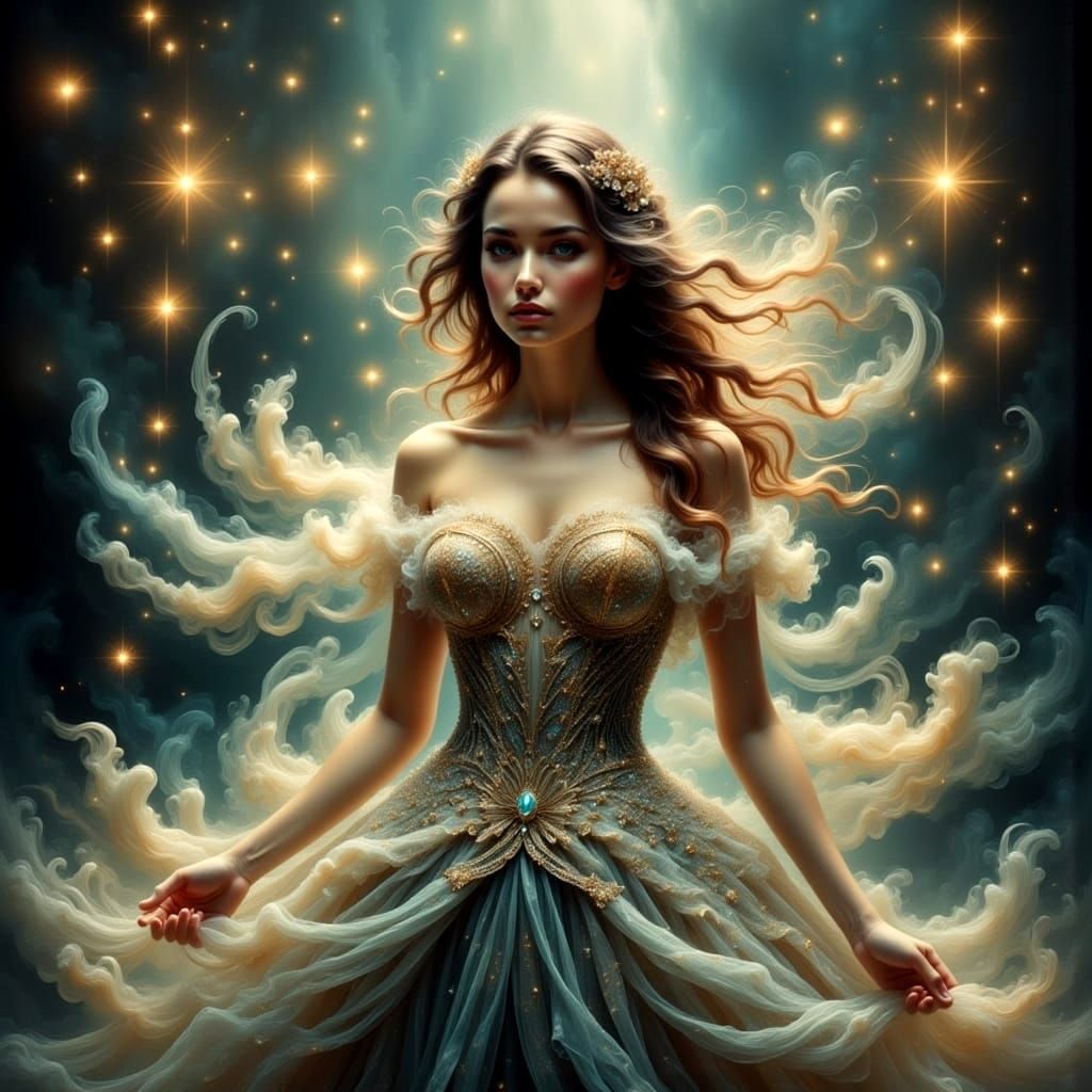 Majestic Queen of the Enchanted Realm in Medieval Splendor