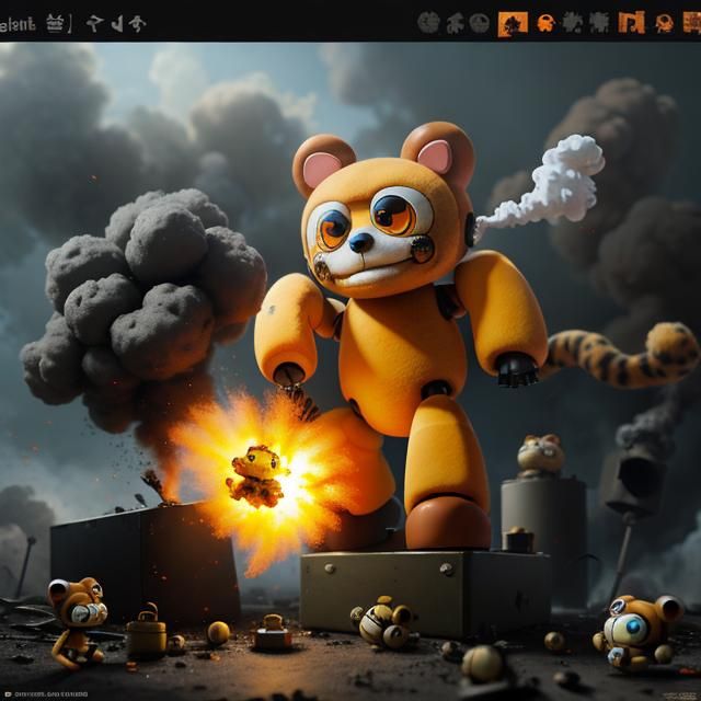 Cheburashka cat claymation robot