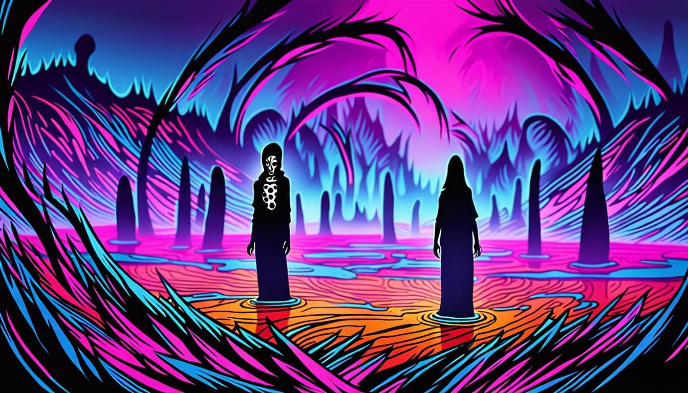 Eerie Ghostly Figure Emerges from Mist