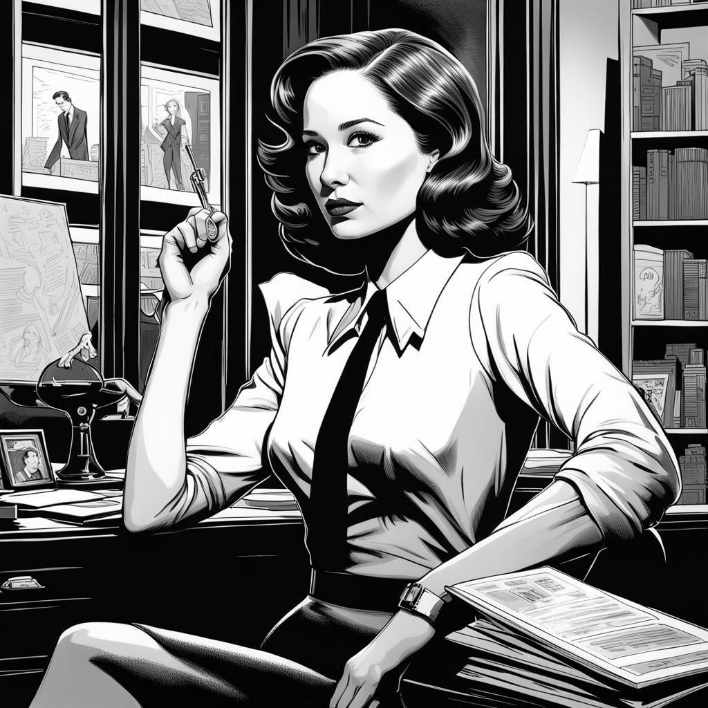 Ellie Kemper as 1940s Noir Girl Friday