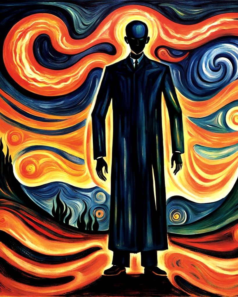 Spectral Fire in Expressionist Style