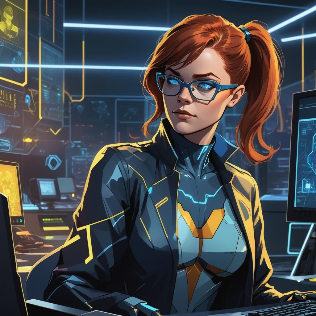 Oracle Concept Art in DC Comics Style