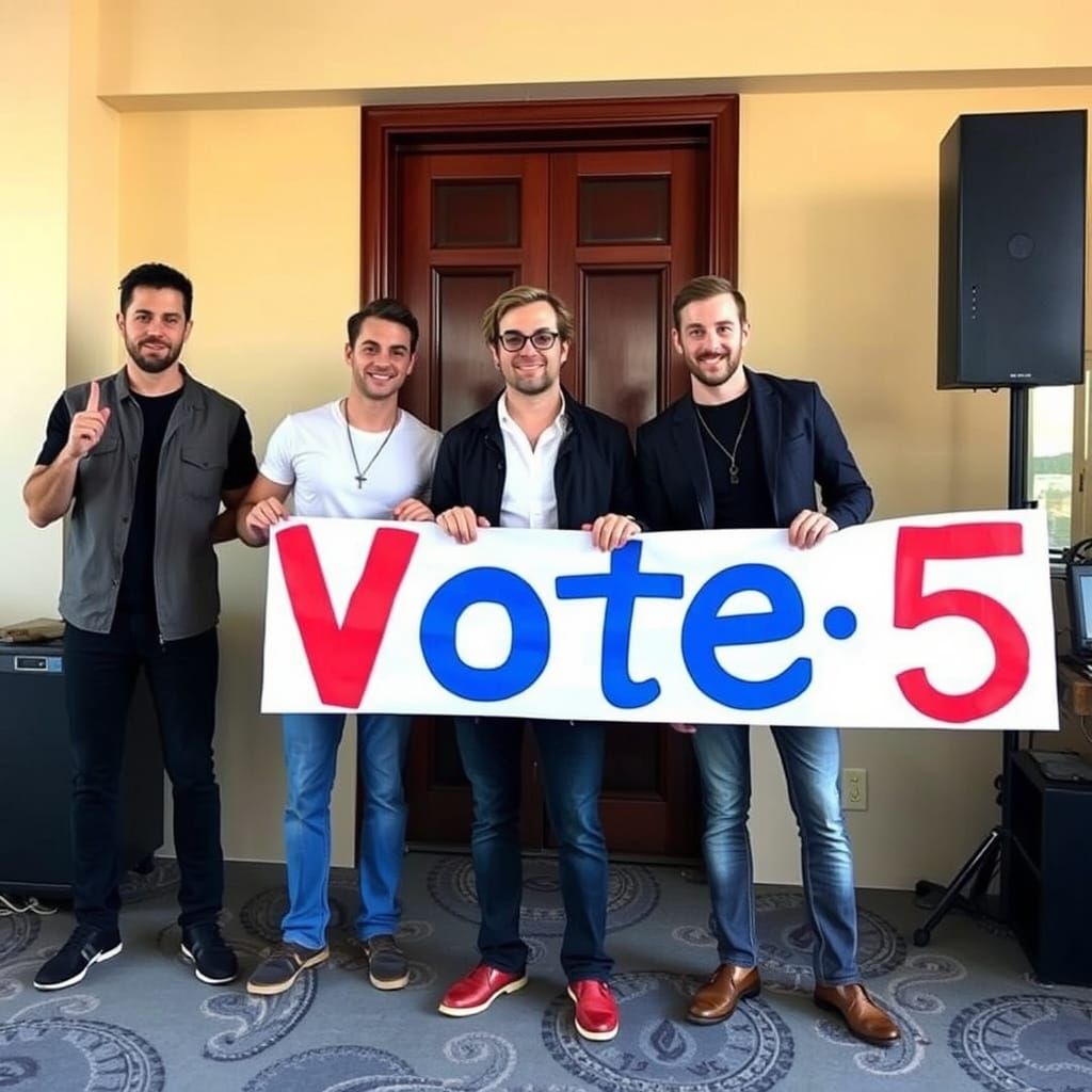 Rock Band Maroon 5 Supports Voting