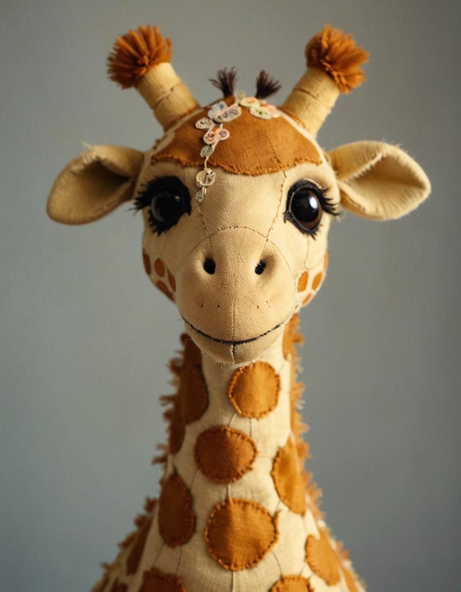 Cozy Whimsical Folk Art Giraffe