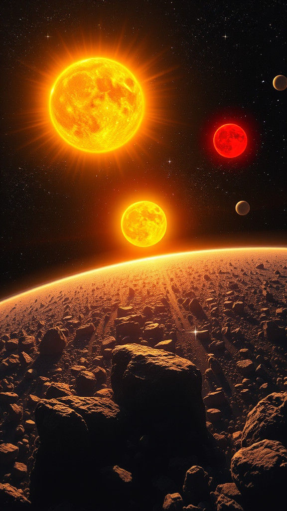 Triple Sun System Illuminates Asteroid Belt