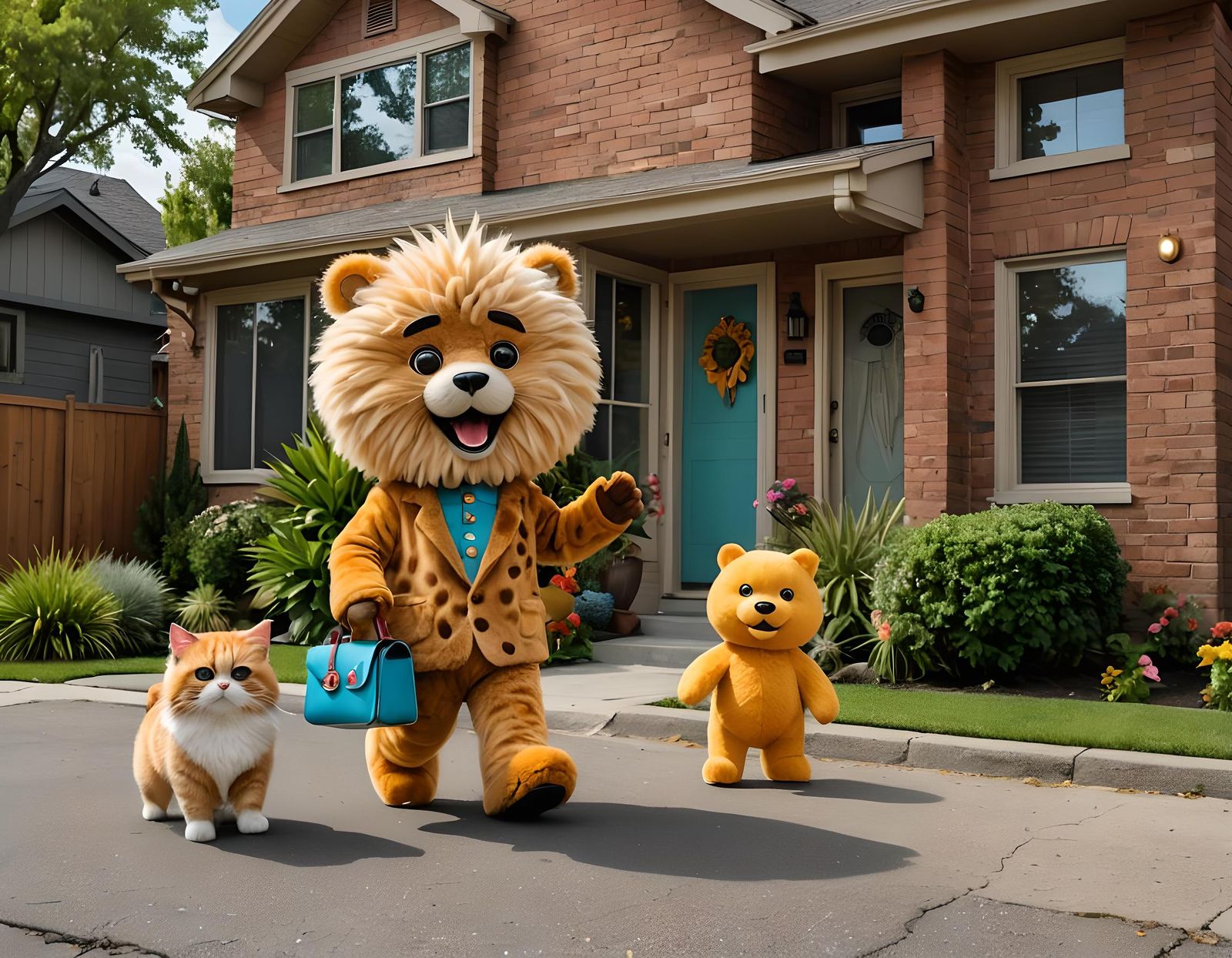 Surreal Home Greeting in Pop Art Style