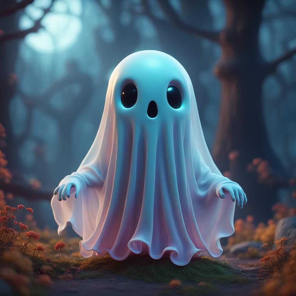 Ghost who looks scared!