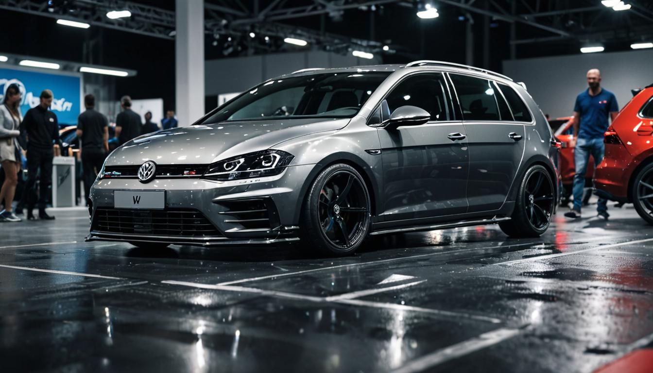 Widebody VW Golf 7R Variant at Car Show
