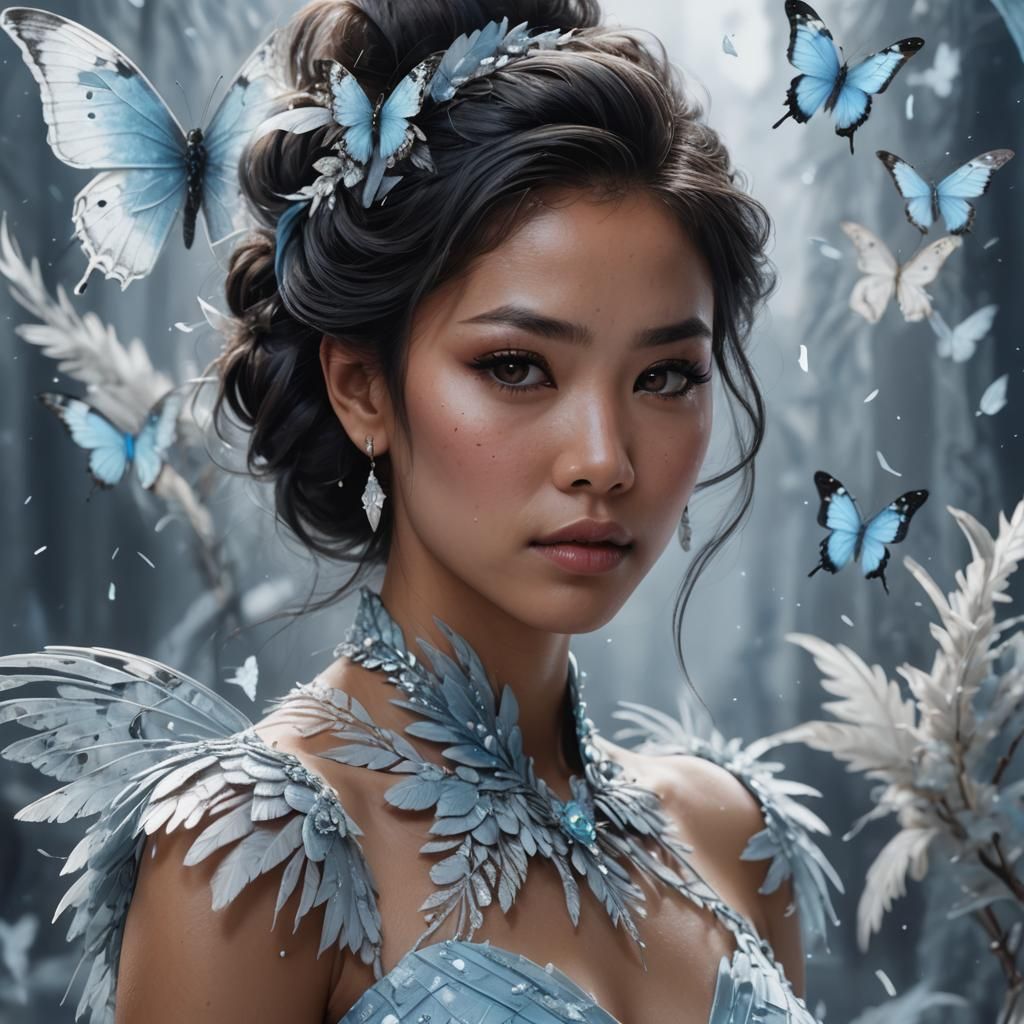 Filipino American Woman in Ethereal Fantasy Art