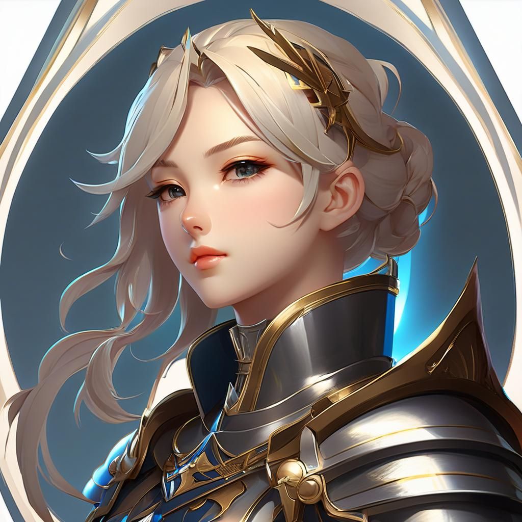 Anime Knight Concept Art in CEL Shading