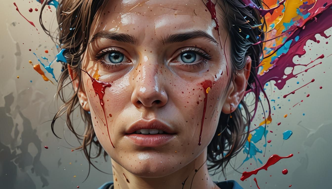 Hyperrealistic Pinocchio Face with Dramatic Lighting