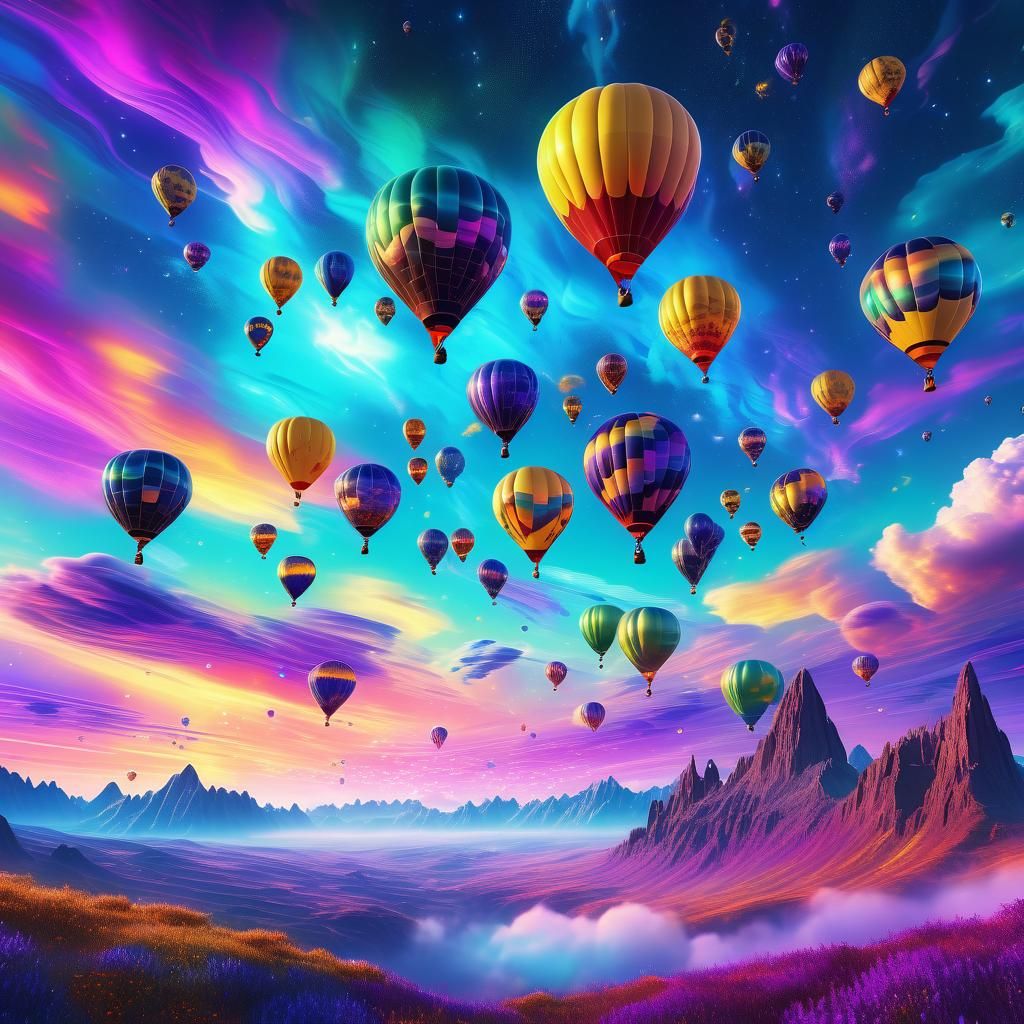 Dreamy Hot Air Balloon Mass Ascension