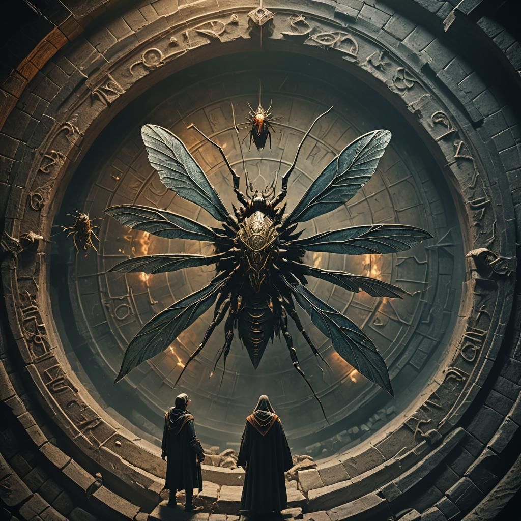 Wizards Summon Insect Demon in Fantasy World