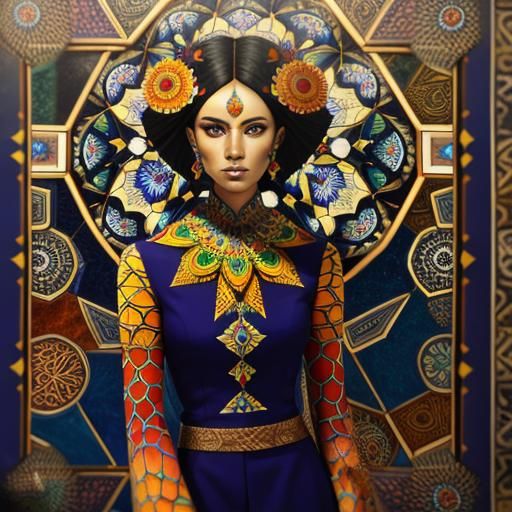 Vibrant Kaleidoscope of Symmetrical Fractal Mandalas