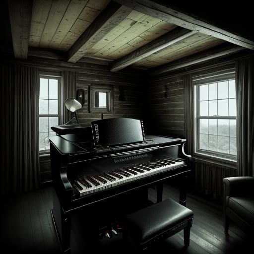 Hyperrealistic Piano Recording Cabin with Engineer