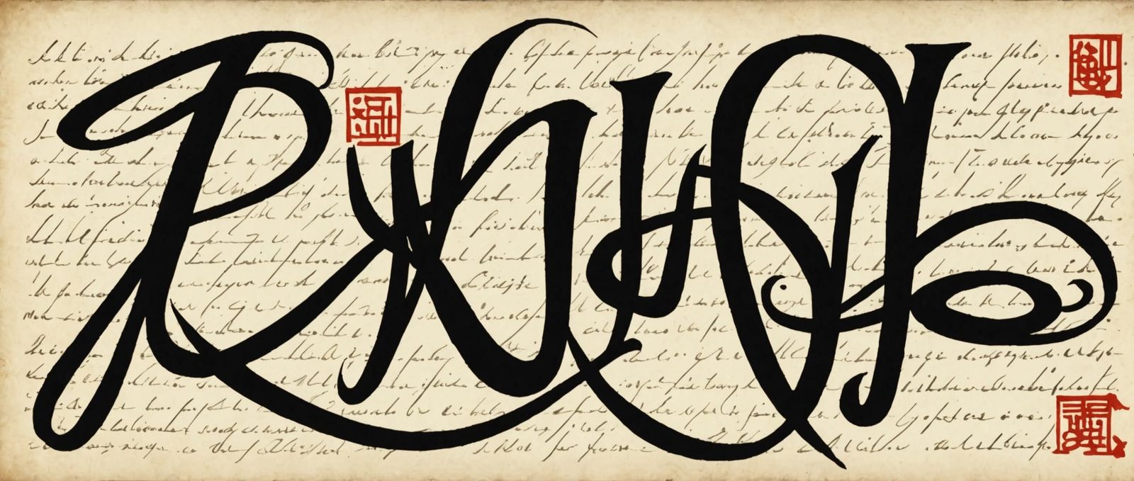 Artistic Calligraphy Letter Addressed to a King