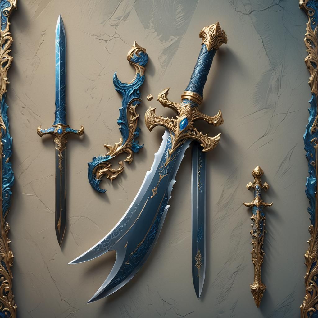 Fantasy Double-Edged Sword Concept Art