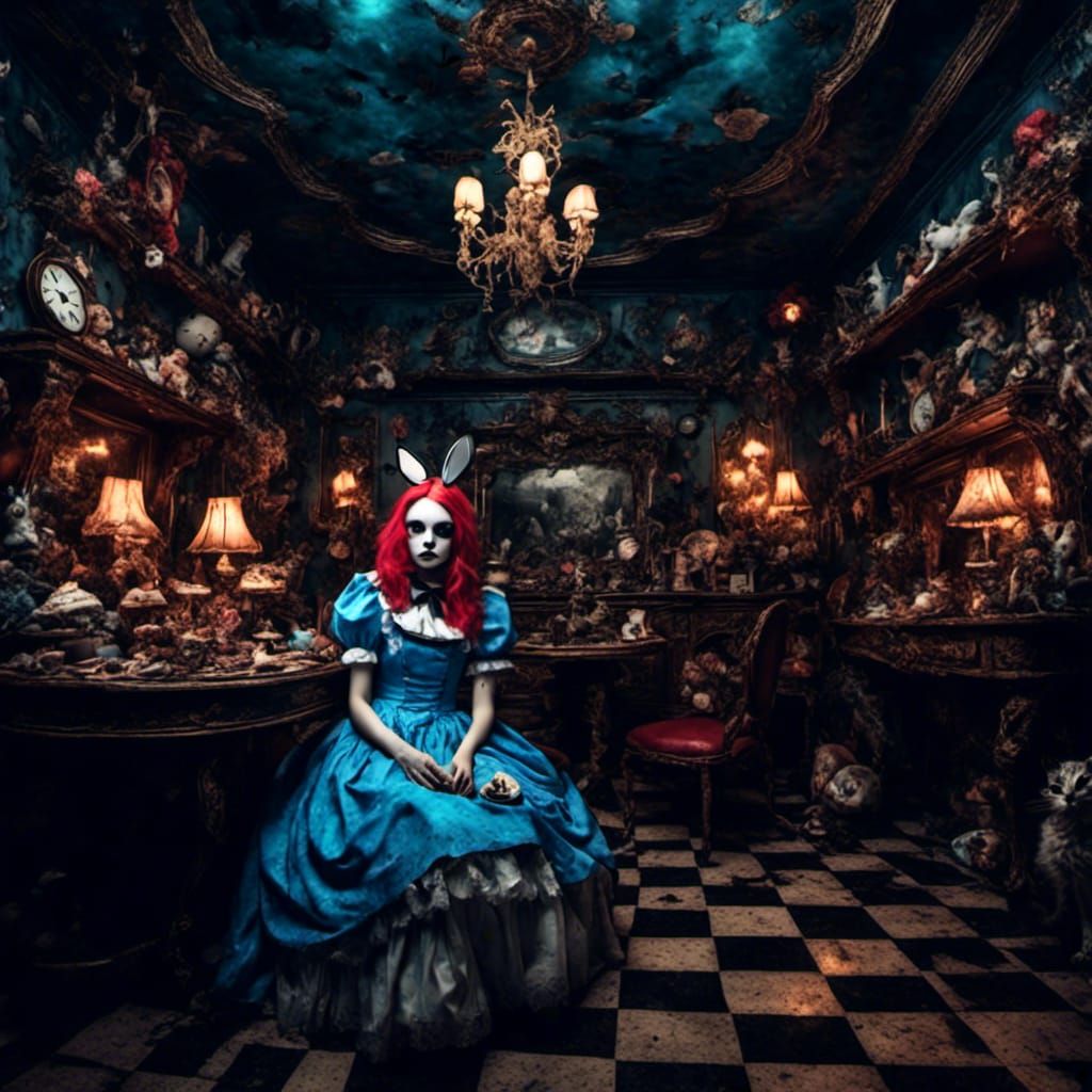 <lora:Igor the Magnificent:1.0> Grunge Alice in a Dark Wonde...