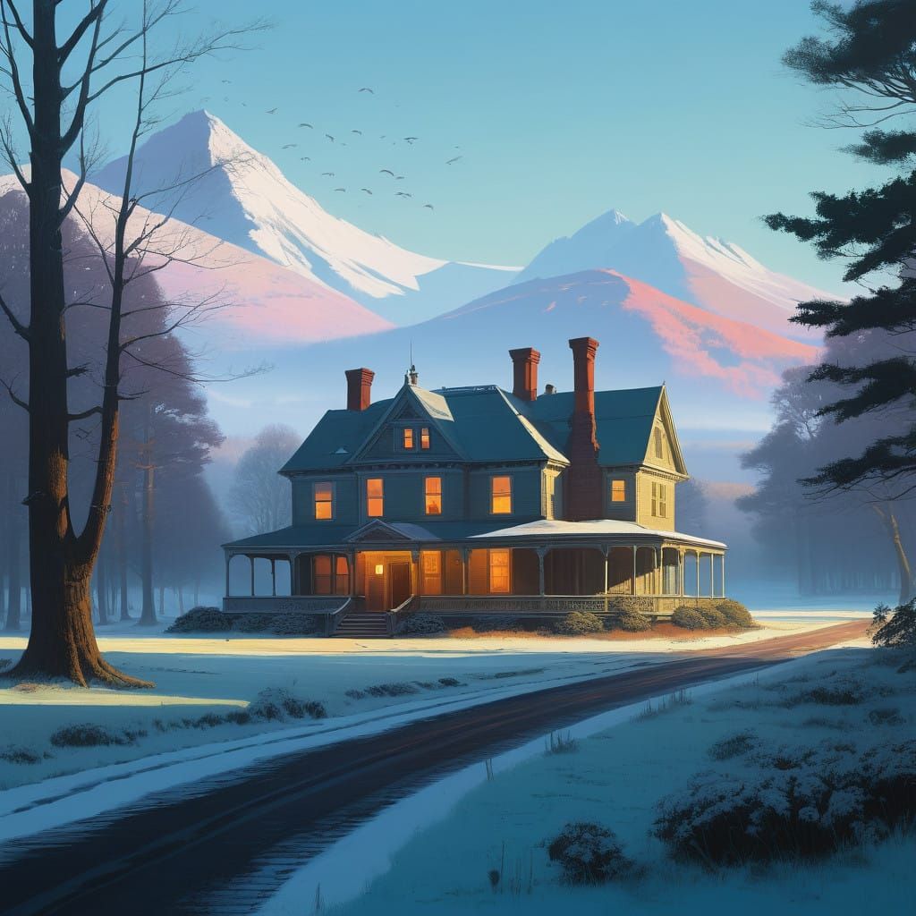 Serene Countryside Landscape on Frosty Boxing Day