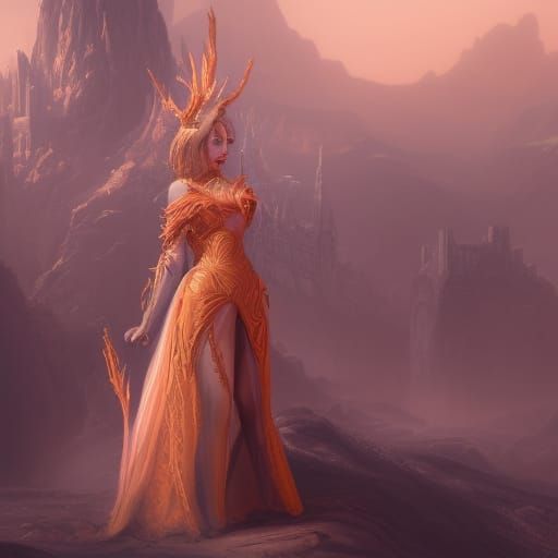 Beautiful Dresses: Detailed Matte Painting in Deep Color