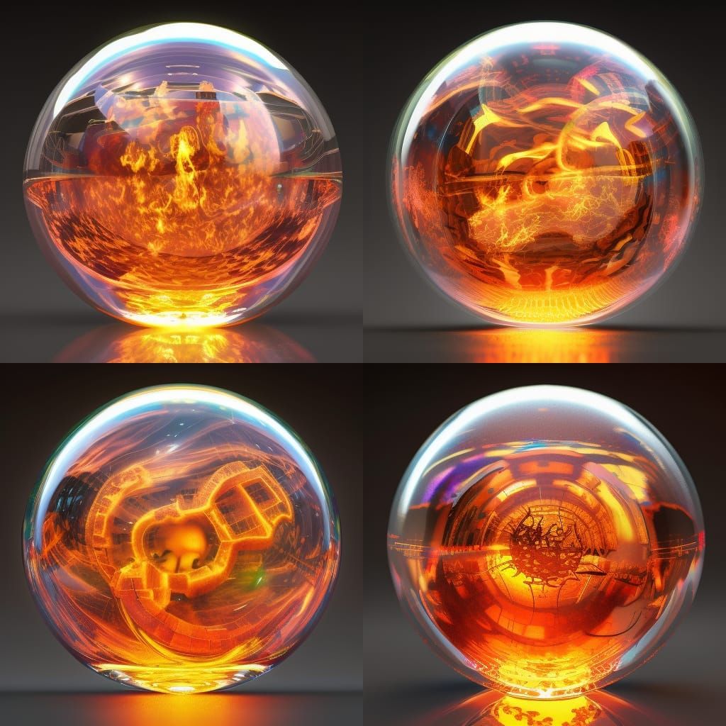 Hellfire in Glass Sphere: Hyperdetailed Macro Photography